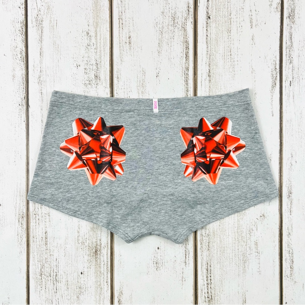 VS PINK Holiday Bow Boyshort Pantie Medium